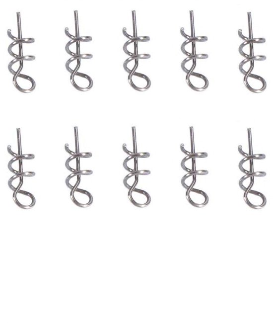 ONF3 - Vissen Lokken Pins - Twist Lock Vishaak - Flexibel en sterk - 100 stks - Perfect voor buitenvissen - Geschikt voor zacht aas - Ideaal voo... van Merkloos