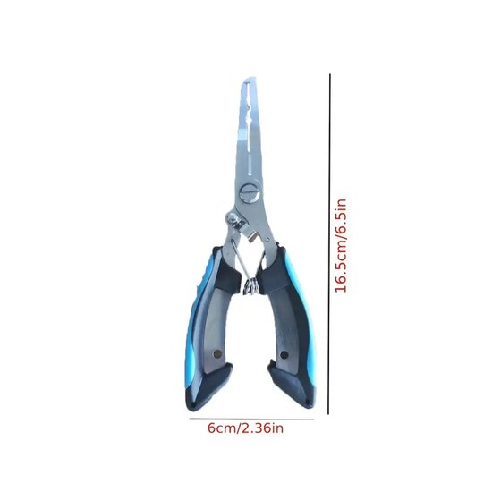 Onthaakstang Vistang - Vishaak - Stang - Roestvrijstaal Visgereedschap - Vishaak Verwijderen I 16.5 cm I Blauw van Merkloos