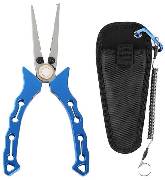 Onthaaktang - Multifunctionele vistang - Vistang - Splitringtang - Vissen - Hengelsport - Aluminium - RVS van Merkloos