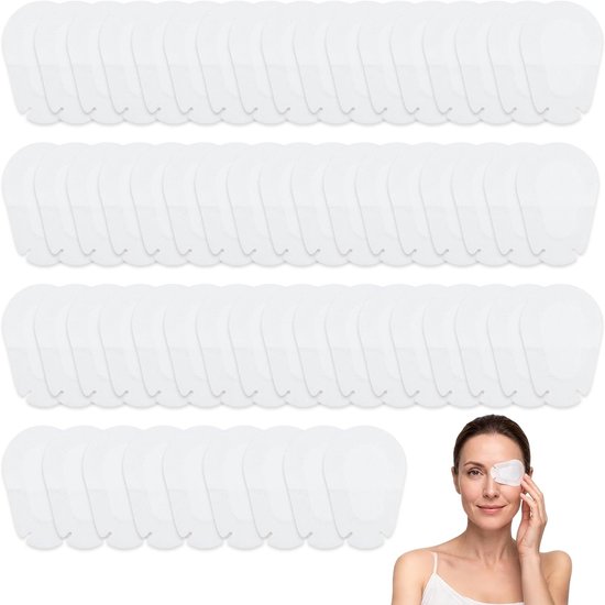 Oogpleisters voor volwassenen, 60-delige set, steriele oogpads, zelfklevend