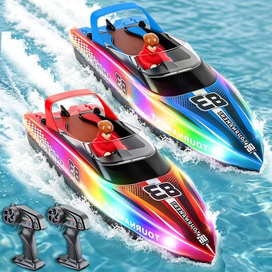 Op afstand bestuurbare boot - RC boot - Waterpret - Dubbele propeller - 2 stuks - Niet gespecificeerd