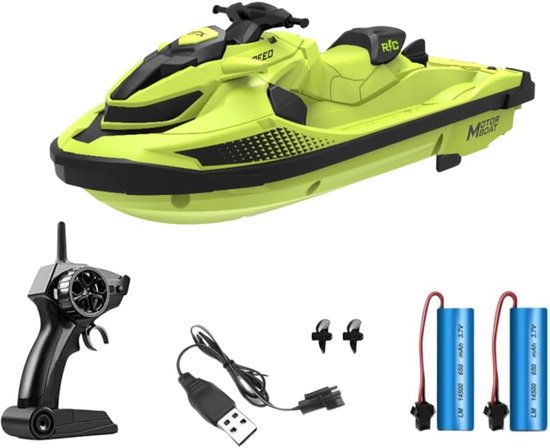 Op afstand bestuurbare motorboot voor kids en volwassenen - RC boot met LED licht - Speedboot voor waterplezier