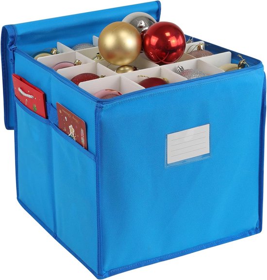 Opbergdoos, opbergdoos voor kerstballen, 64 compartimenten, ornamentdecoraties