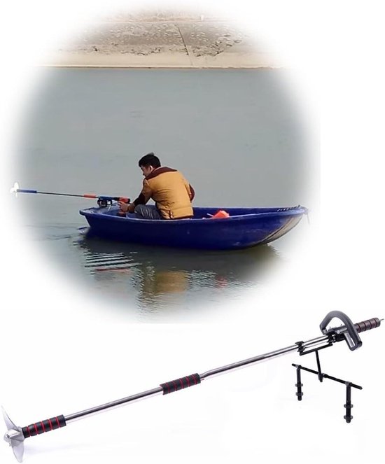 Opblaasbare Kajakmotor - Noodpeddel Bootmotor - Watersport Varen - Verstelbare Beugel - 1-3 Meter Boot - Zwart