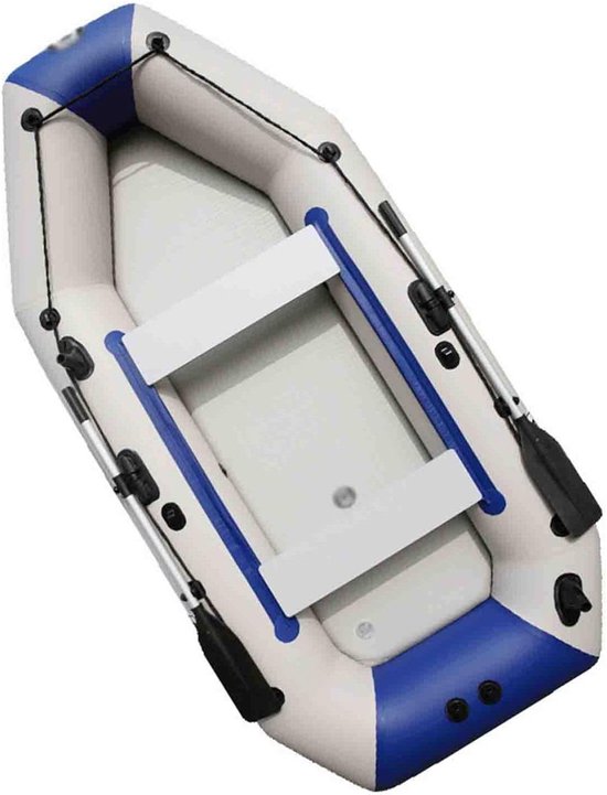 Opblaasbare Roeiboot - Rubberboot Visboot - Waterpret Vissen - Scheurvast Materiaal - 1.75 meter - Blauw