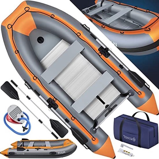 Opblaasbare Rubberboot 3,20 m voor 4 Personen - Geschikt voor Motor en Peddel met Accessoires