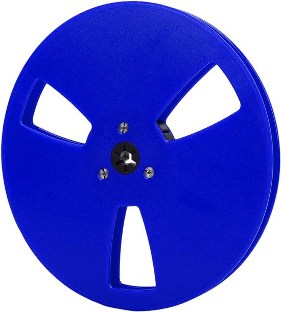 Opneemspoel Leeg - Tape Haspen - Analoge Opnames - 3 Gaten Flens - 7 Inch Diameter - Blauw