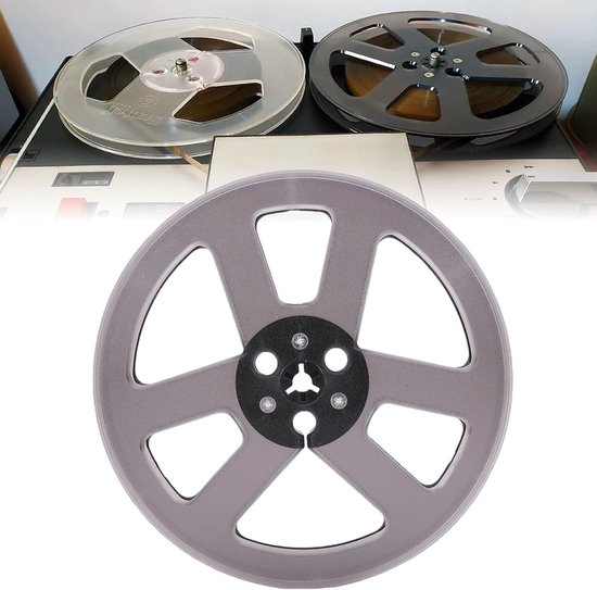 Opneemspoel - Lege Haspel - Tape Recorder - 6 Luchtgaten - 7 Inch Diameter - Grijs van Merkloos