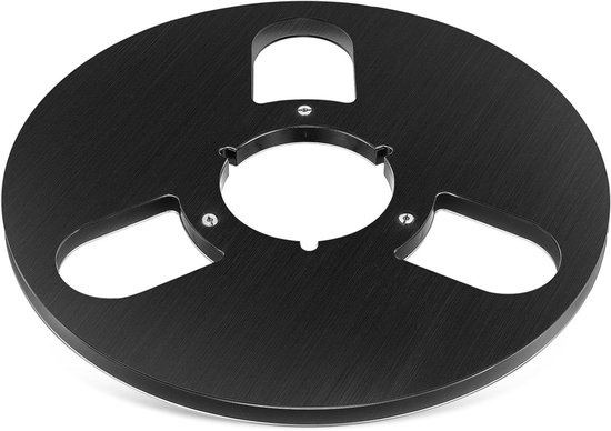 Opneemspoel Voor Bandrecorder - Lege Spoel Tapehaspel - Opnemen Muziek - Aluminiumlegering Constructie - 27 cm - Zwart van Merkloos