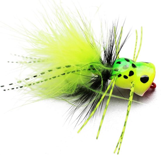 Oppervlak Seaducer Kikker Schuim Hoofd Popper Vlieg Vissen Vliegt Lokken 6 Stuks van Merkloos