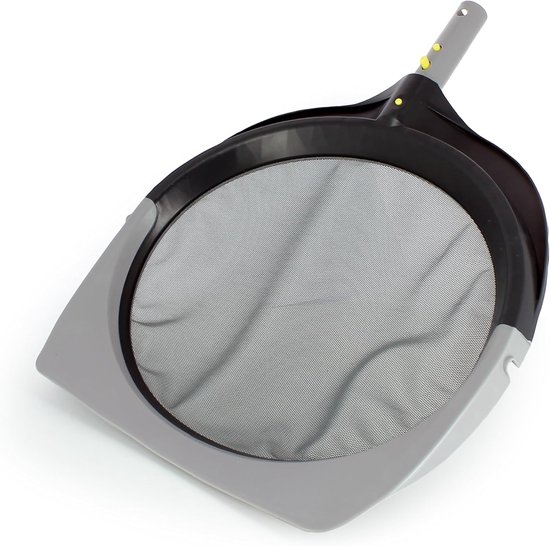 Oppervlakteschepnet - Net voor zwembad - Water reinigen - Flexibele rand - 39 cm breed - Grijs
