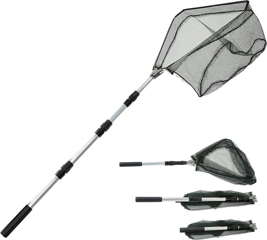 Opvouwbaar Telescopisch Visschepnet 19 m Pole Aluminium Lange Handgreep - Vogelvisvangst Aquarium Vijvers - Karperforel van Merkloos