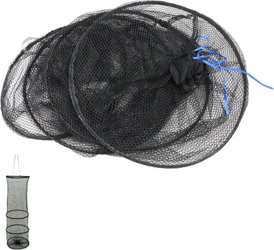 opvouwbaar, visaccessoires, sleepnet, schepnet, nylon, eenvoudige vismand, geschikt voor het plaatsen van vissen en garnalen, 1 stuk