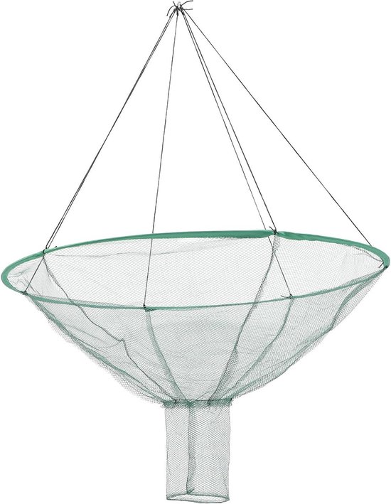 Opvouwbaar visnet mesh visnet netval - praktische visverzamelingstassen voor krab garnalen kreeften - hengelaccessoires van Merkloos