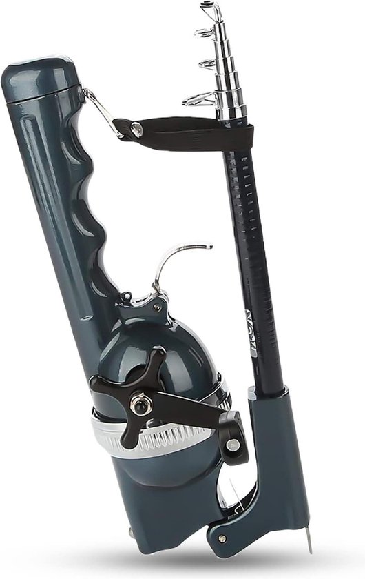 Opvouwbare geïntegreerde hengel - draagbare hengel en ingesloten haspel - antislip hengel - ingesloten accessoire voor visgerei - reizend vissen . van Merkloos