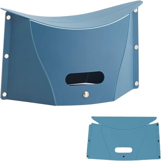 Opvouwbare Kampeerkruk - Lichtgewicht Inklapbare Stoel - voor Reizen, BBQ, Picknick, Outdoor - Blauw - 1 Stuk