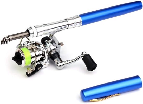 Opvouwbare Mini Visspullen Set met Telescopische Hengel van 1 m/1.4 m, Lichtgewicht en Geschikt voor Beginners en Kinderen