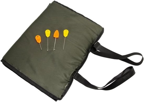 Opvouwbare onthaakmat - Vis landingsmat - Vissen beschermen - Compleet met aasnaalden - 80 x 35 cm - Groen of Zwart