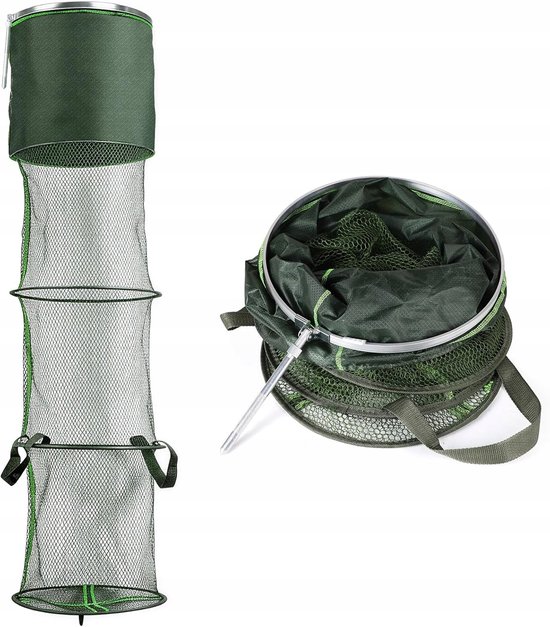 Opvouwbare Visnet Schepnet 200cm Nylon - Merkloos
