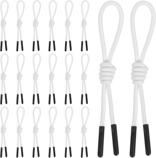 ORFOFE 20 Stuks Universele Elastische Ritstrekkers voor Jassen Bagage Eenvoudig Te Installeren Zipper Pullers Vervanging Reparatie voor Rugzakken Koffers