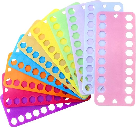 Organizer, borduurdraadorganizer, praktisch borduurwerk, floss organizer, 10 stuks spoelen van plastic, garenkaarten voor het bewaren van naaigaren borduurgaren