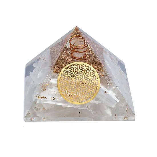 Orgoniet Piramide Seleniet Bloem Des Levens - 7x7x6 Cm - 7x7x6 cm