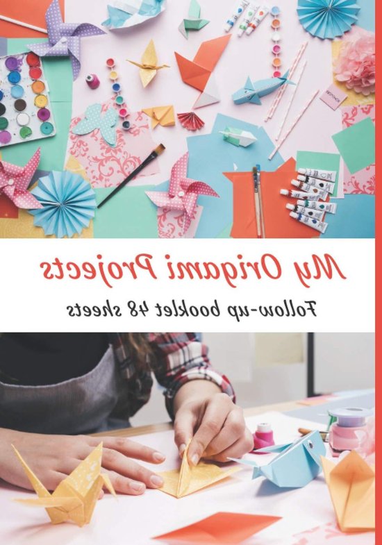 Origami Projecten - Hobby Boek - Projecten Bijhouden - 48 Project Vellen - 17x25 cm - Zwart van Merkloos