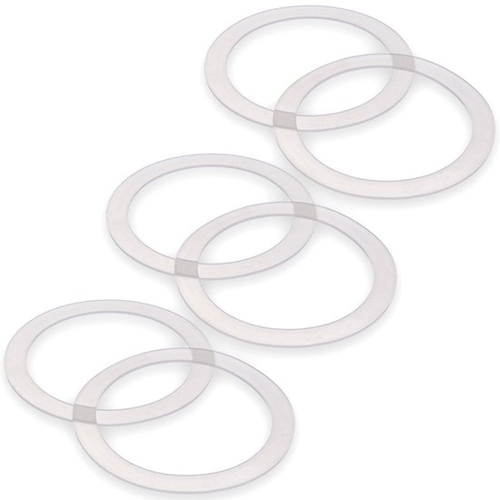 Orion Irma Serie - Siliconen Afsluitringen - 11 cm - Set van 6 - Wit van Merkloos