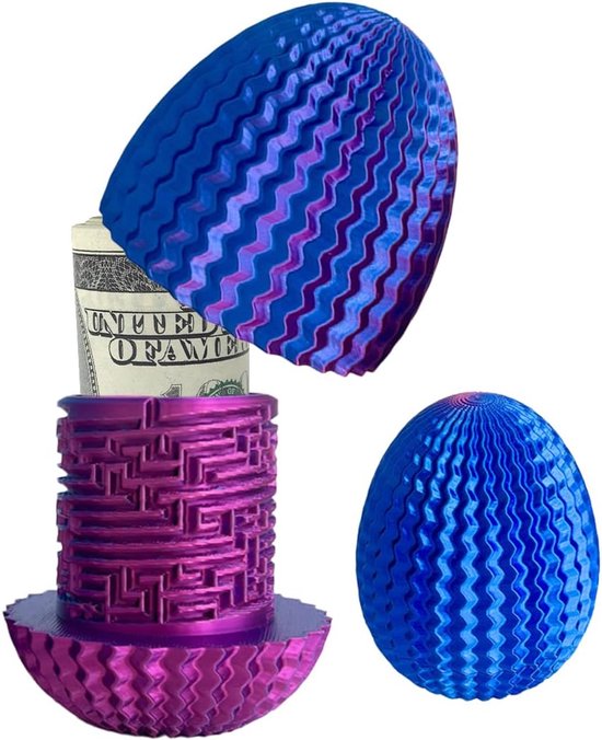 Ovale doolhof doos voor geld, 3D-cadeau met geldcadeau, puzzelgeschenkdoos voor kleine dingen, cadeau, geld, grappige ideeën, raadselbox voor geldgeschenken