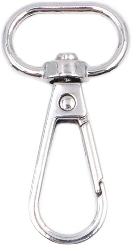 - Ovale Ring Kreeft Sluiting - Push Gate - Zilver - Klauw Swivel Haken - Mode Clips - Geschikt voor Strap - 20 Stuks 3/4 "Binnendiameter - Kreeft Sluitingen - Swivel Snap - Kledingaccessoires