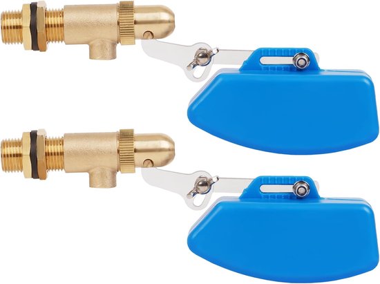 Pack of 2 Float Valve, 1/2 Inch Brass Valve, Ball Valve, Shut-Off Valve, Water Float with Plastic Float with - ShopVlot