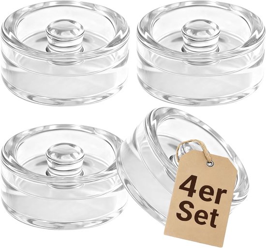 Pack of 4 fermenting weights, diameter 7 cm, glass weights for fermentation, robust fermentation weights and glass - ShopVlot