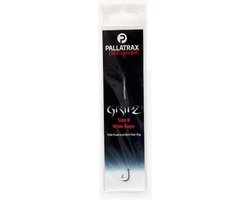 Pallatrax GRIPZ Wide Gape Hair Rig Fluorocarbon - #8 - 12lb - Karper Onderlijn Weerhaakloos van Merkloos