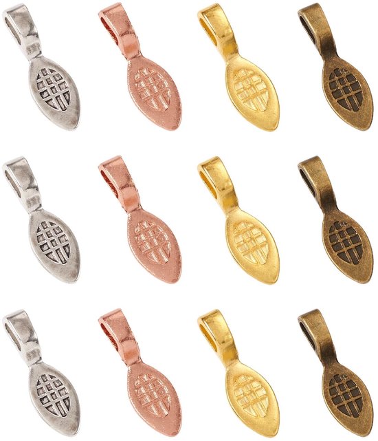 PandaHall Flat Hooks - 50 Stuks - Diverse Kleuren - Voor Sieradenmaken van Merkloos