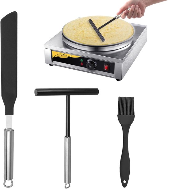 pannenkoekenverdeler, pannenkoeken, spatel, kookborstel en pannenkoeken, deegverdeler T-vorm voor pannenkoekenmaker, accessoires, keuken, bakken, koken, bakgereedschap (3)
