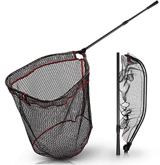 Paradox Fishing Rubber landing net 1.70 m, predatory fish, landing net for pike, zander landing net, pikeperch landing net, fishing net