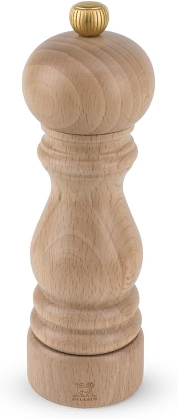 Paris handmatige zoutmolen, klassieke maalgraadinstelling, hoogte: 18 cm, hout, naturel, 0870418/SME