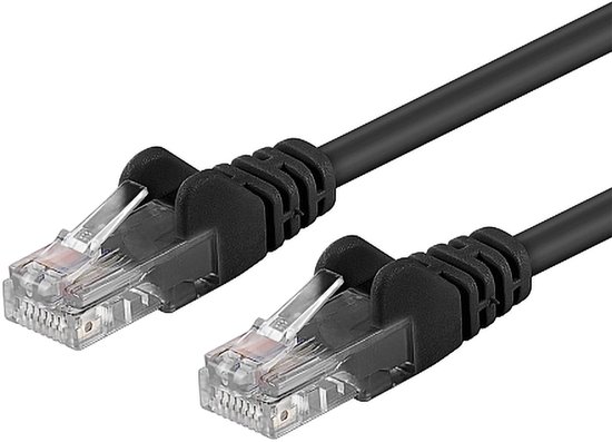 Patchkabel UTP RJ45-RJ45 Cat6 0, 25m zwart