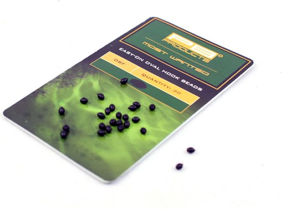 PB Products Easy-on Oval Hook Beads - Dull Black Finish - 30 Stuks - Zwart van PB Products