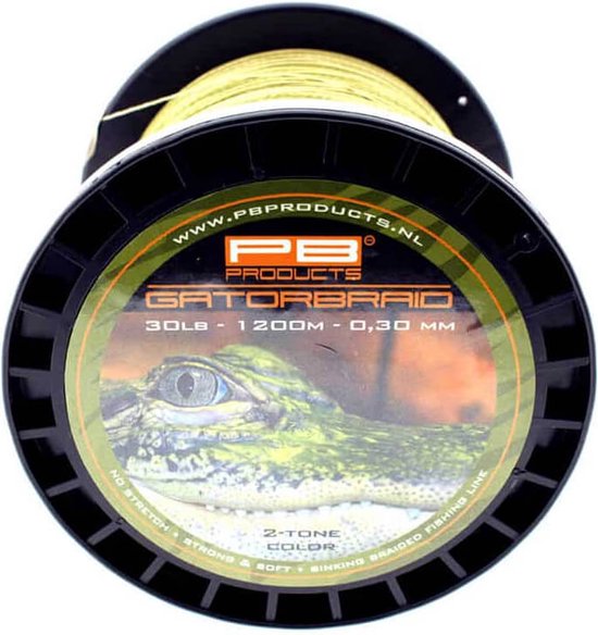 PB Products - Gator Braid Gevlochten lijn - 1200 meter - 0,30 mm (30 lb) van Merkloos