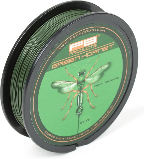 PB Products - Green Hornet - Gecoat Onderlijn Materiaal - 20 meter - 15 lb van PB Products