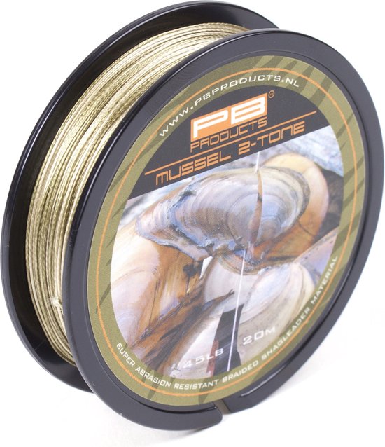 PB Products - Mussel 2-Tone - Soepele Voorslag - 20 meter - 45 lb van PB Products