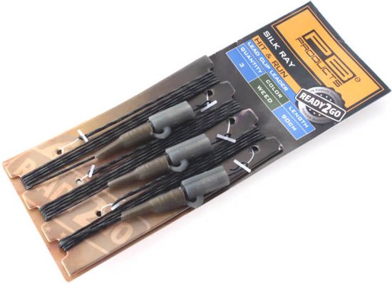 PB Products - Ready2Go Hit & Run Leadclip Leader 90 cm - 3 stuks - Gravel van PB Products