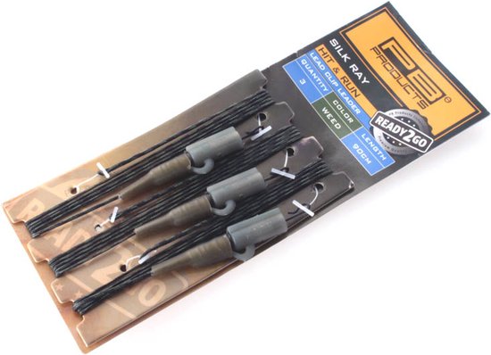 PB Products - Ready2Go Hit & Run Leadclip Leader 90 cm - 3 stuks - Silt van PB Products