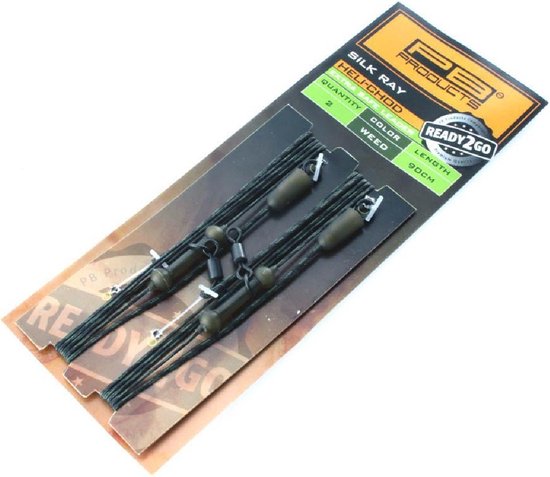 PB Products - Ready2Go Silk Ray Extra Safe Heli-Chod Leader 90 cm - 2 stuks - Weed van PB Products