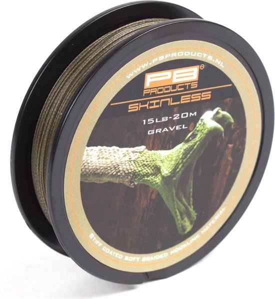 PB Products - Skinless - Gecoat Onderlijn Materiaal - 20 meter - Gravel (25 lb) van PB Products
