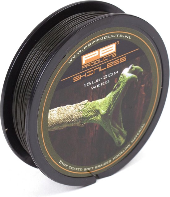 PB Products - Skinless - Gecoat Onderlijn Materiaal - 20 meter - Weed (25 lb) van PB Products