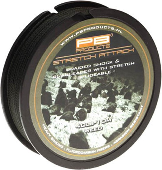 PB Products Stretch Attack Shockleader | Weed | 40lb | 10m van PB Products