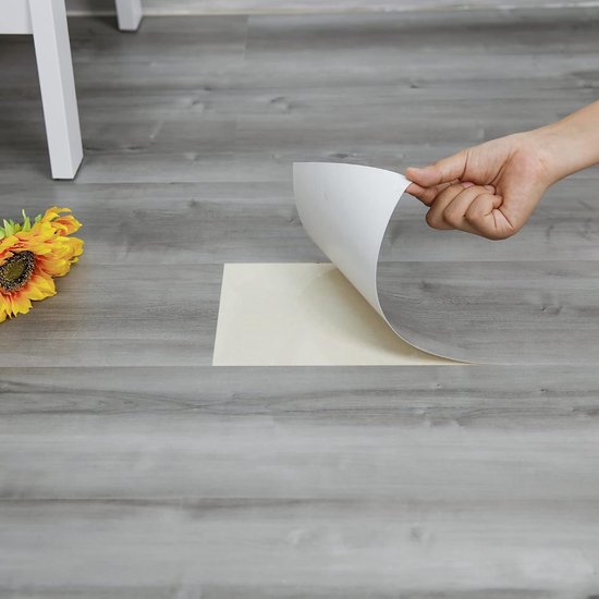 Peel and Stick vloertegel, 20 stuks, natuurlijke grijze houtnerflook, zelfklevend en waterdicht voor overdracht van badkamer, keuken, woonkamer, slaapkamer (20 stuks)