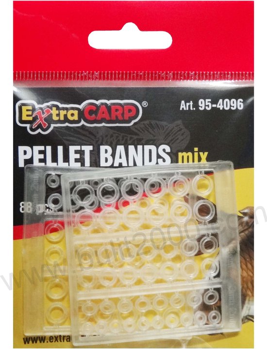 Pellet Bands Mix - 88 stuks - Bait bands - vis elastiekjes van Merkloos